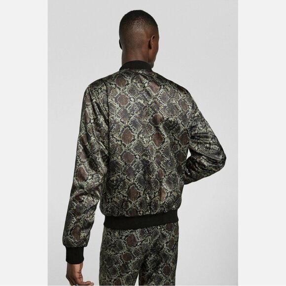 Zara Snake Print Bomber Jacket and Pants 2 Piece Set - Picture 4 of 11